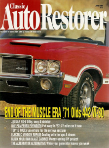 CLASSIC AUTO RESTORER 1996 JUNE - 71 OLDS 442 W-30, 57 SAVOY, 67 JAGUAR XK-E